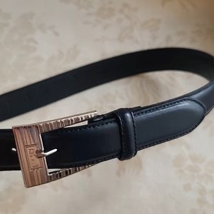 Navy Blue Genuine Leather Ralph Lauren Belt